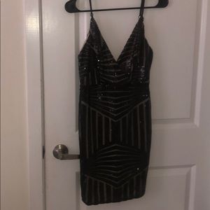 Black sparkly mini dress